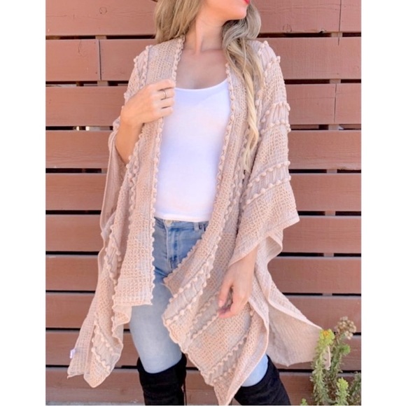 3D texture soft kimono cardigan - Picture 2 of 4